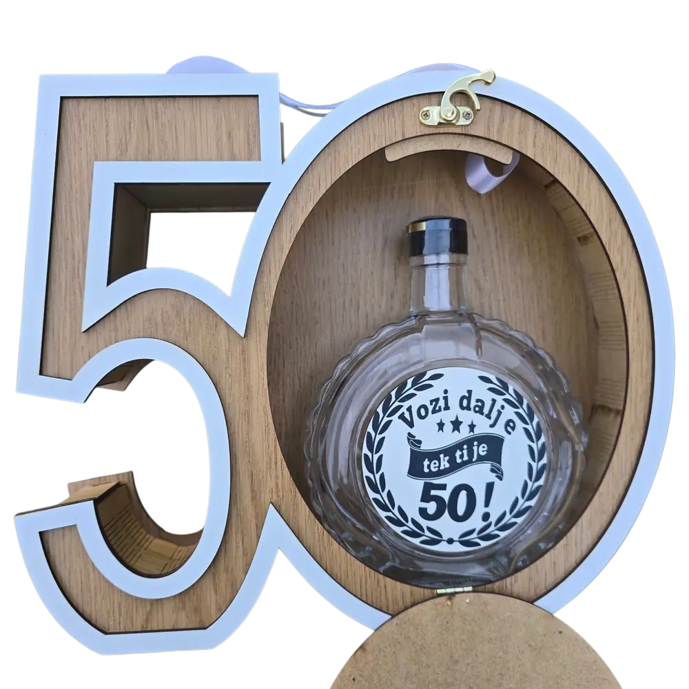 Mini bar kutija u obliku broja 50 poklon  - slika 3